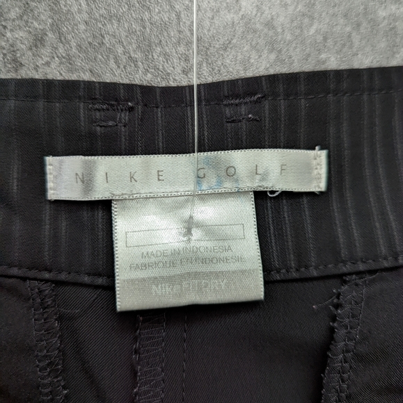 Nike golf black subtle pinstripe knee length golf shorts size 6 - Picture 5 of 9